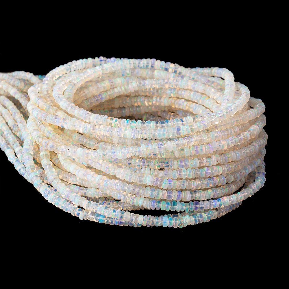 2–3mm Ethiopian Opal Smooth Rondelle Beads, 18-Inch Strand