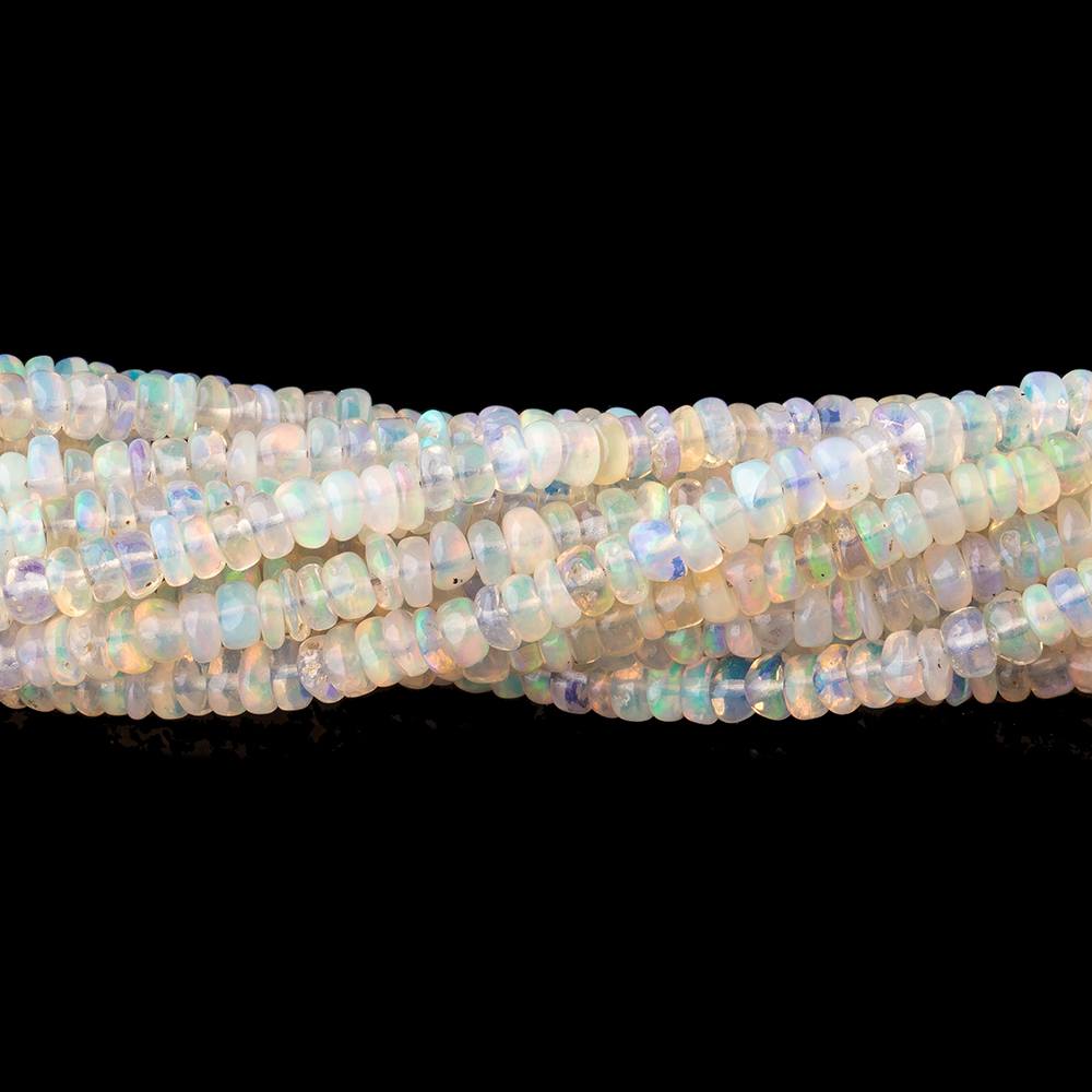 2–3mm Ethiopian Opal Smooth Rondelle Beads, 18-Inch Strand