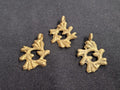 african brass pendant 3 adinkra symbol pendants gye nyame set front view