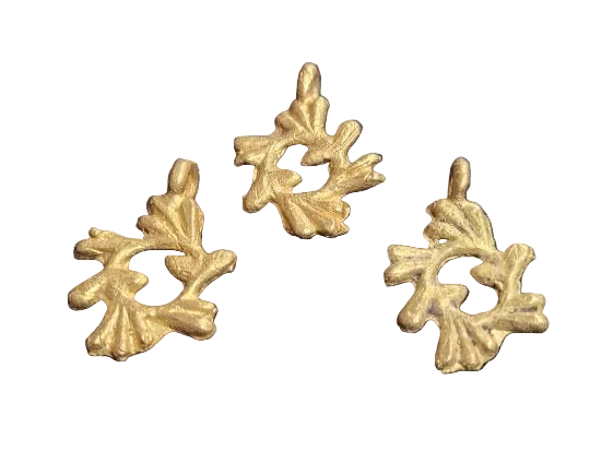 african brass pendant 3 adinkra symbol pendants gye nyame white background