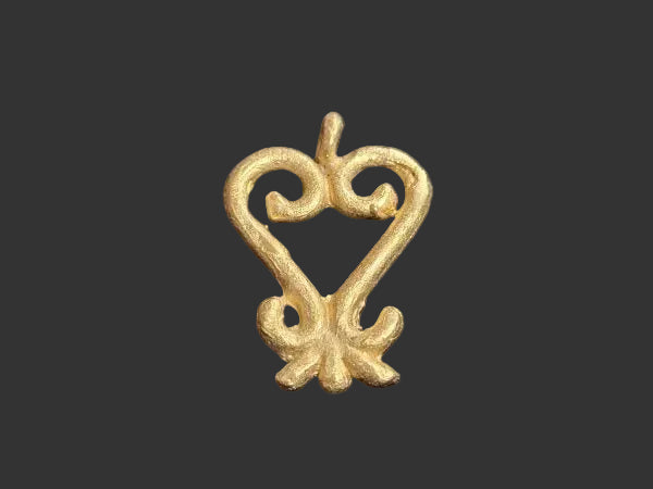 african brass sankofa adinkra pendant ethnic pendants dark background front view
