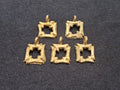 african brass pendant 5 adinkra symbol charms set front view