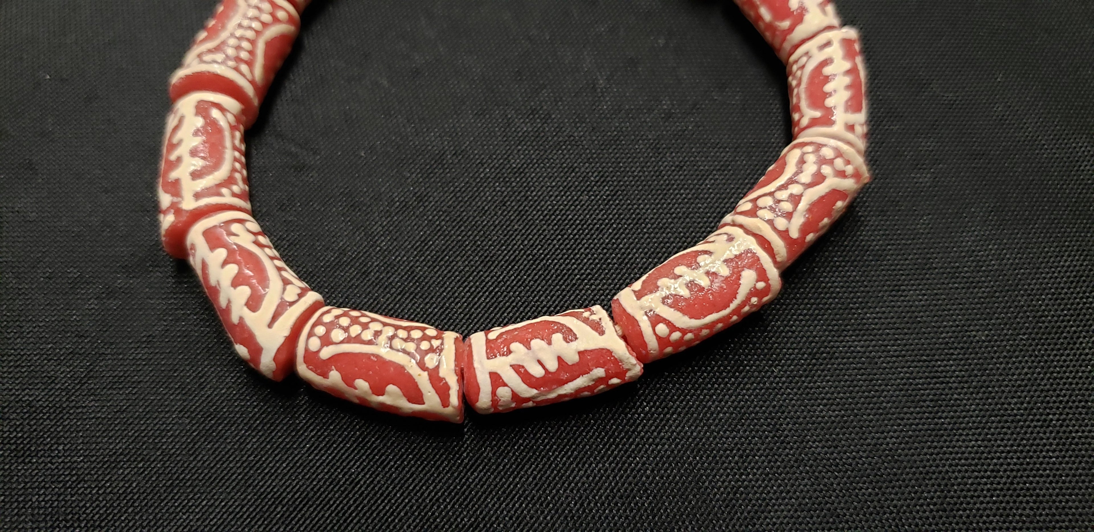 gye nyame glass beads african omnipotence side view