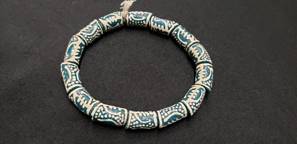 african beads gye nyame glass beads single bead view