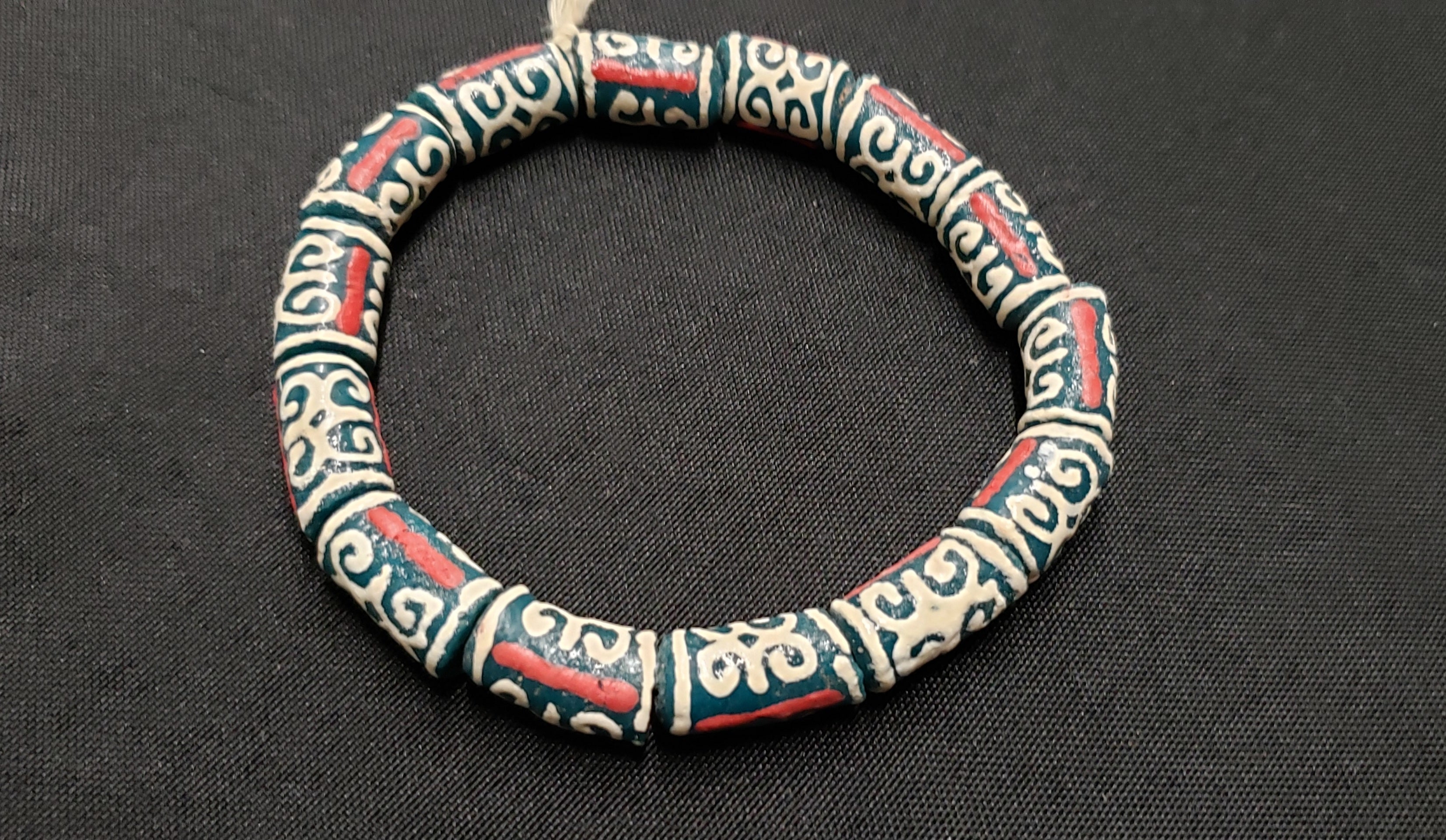 african recycled glass beads humility strength crafting meaning strand top view