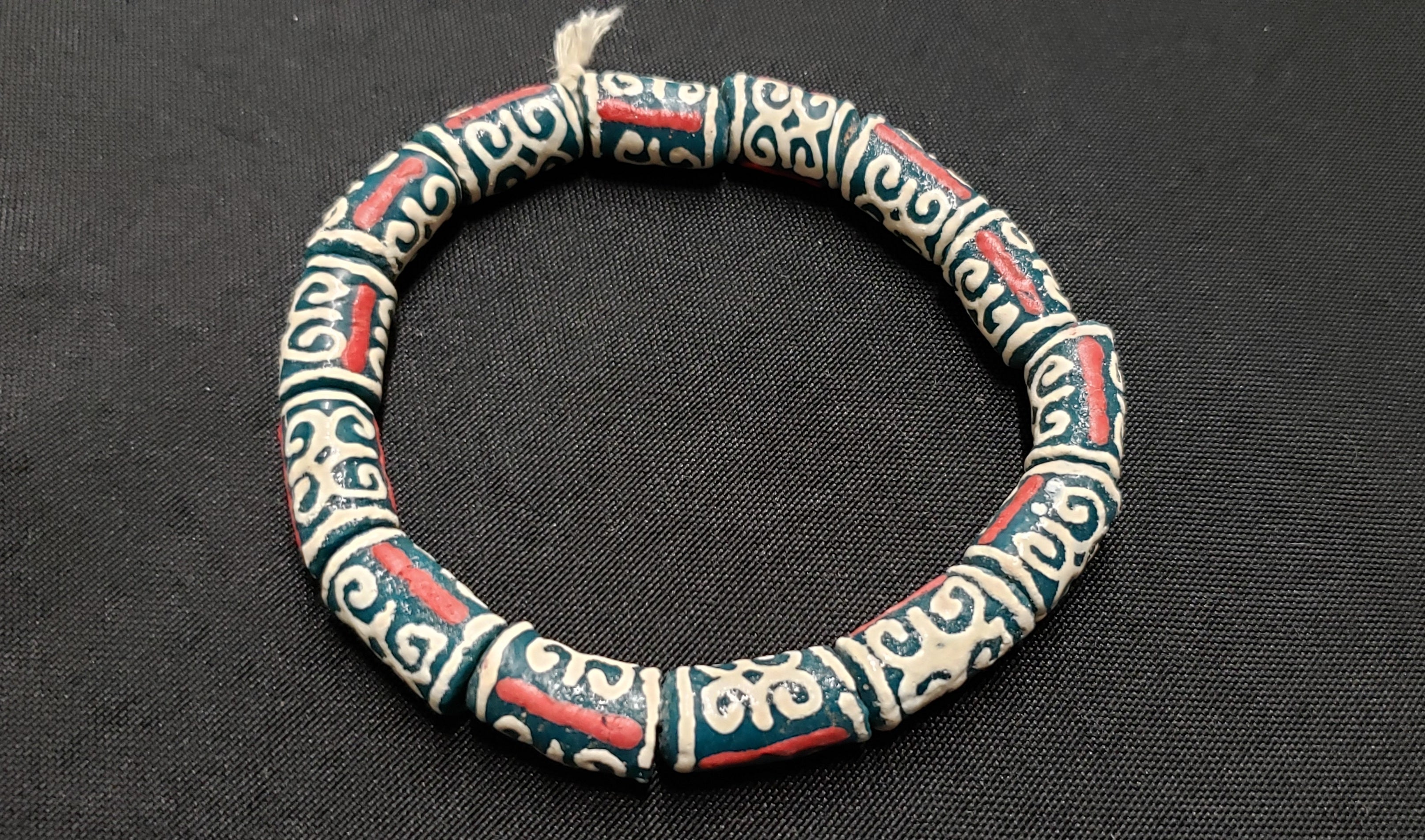 african recycled glass beads humility strength detail view