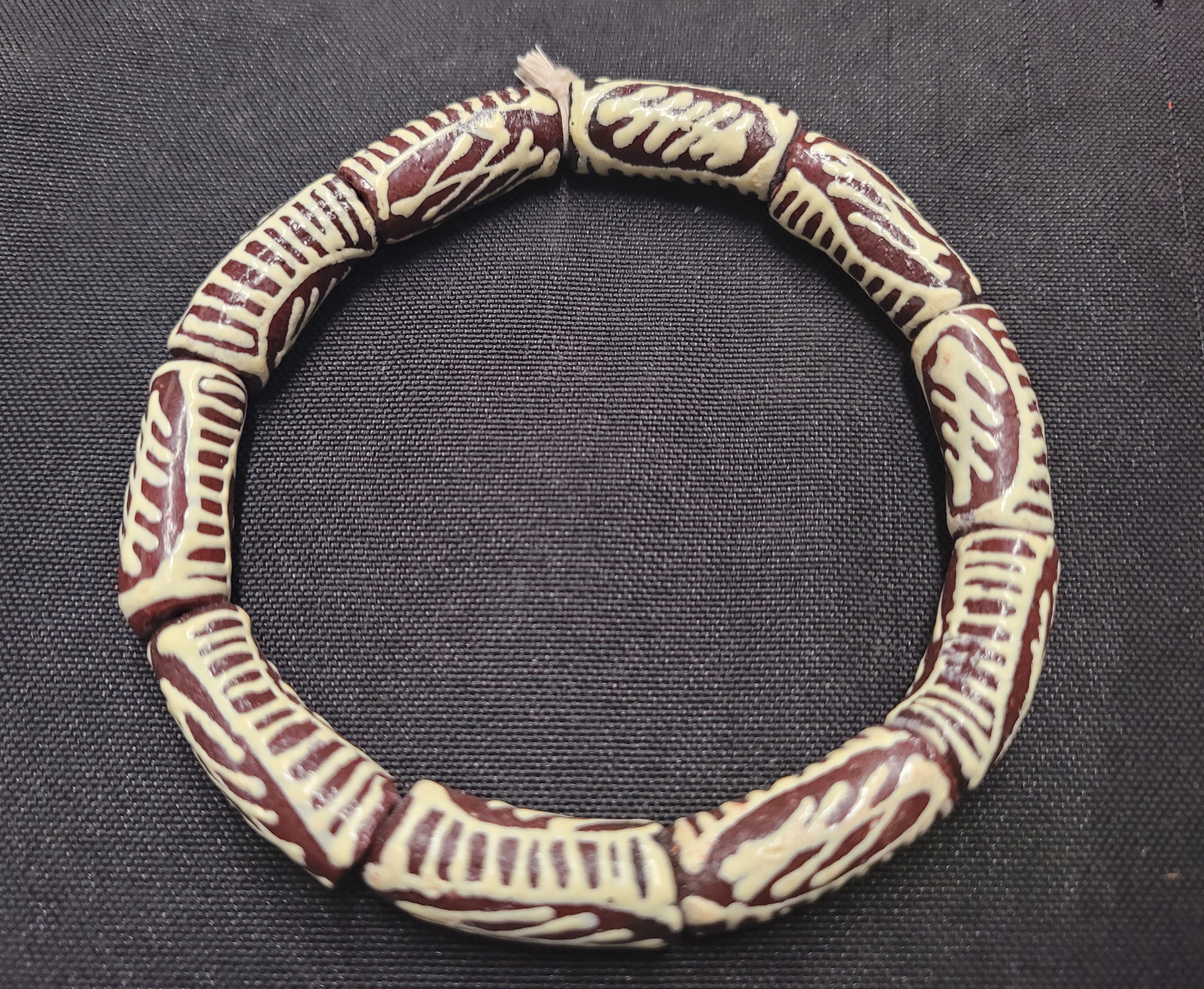 african glass beads ghana AAB#1669 detail view