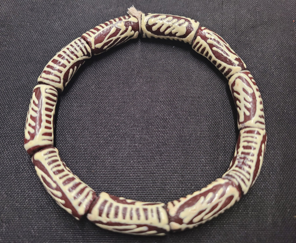 african glass beads ghana jewelry making AAB#1669 strand top view