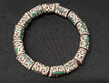 adinkra glass beads AAB#1657 humility strength african glass beads strand top view