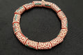 african glass beads ghana dwennimmen adinkra beads strand top view