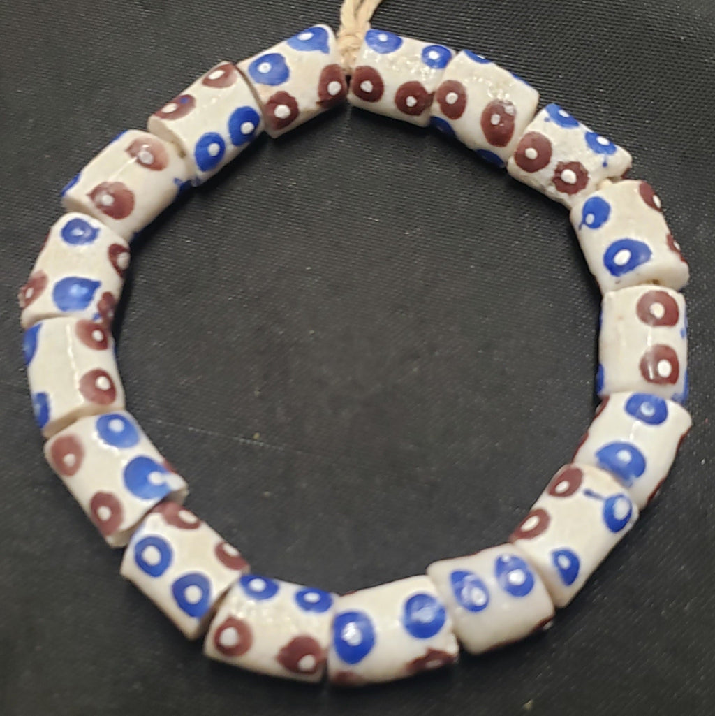 african glass beads evil eye beads AAB#1583 detail view