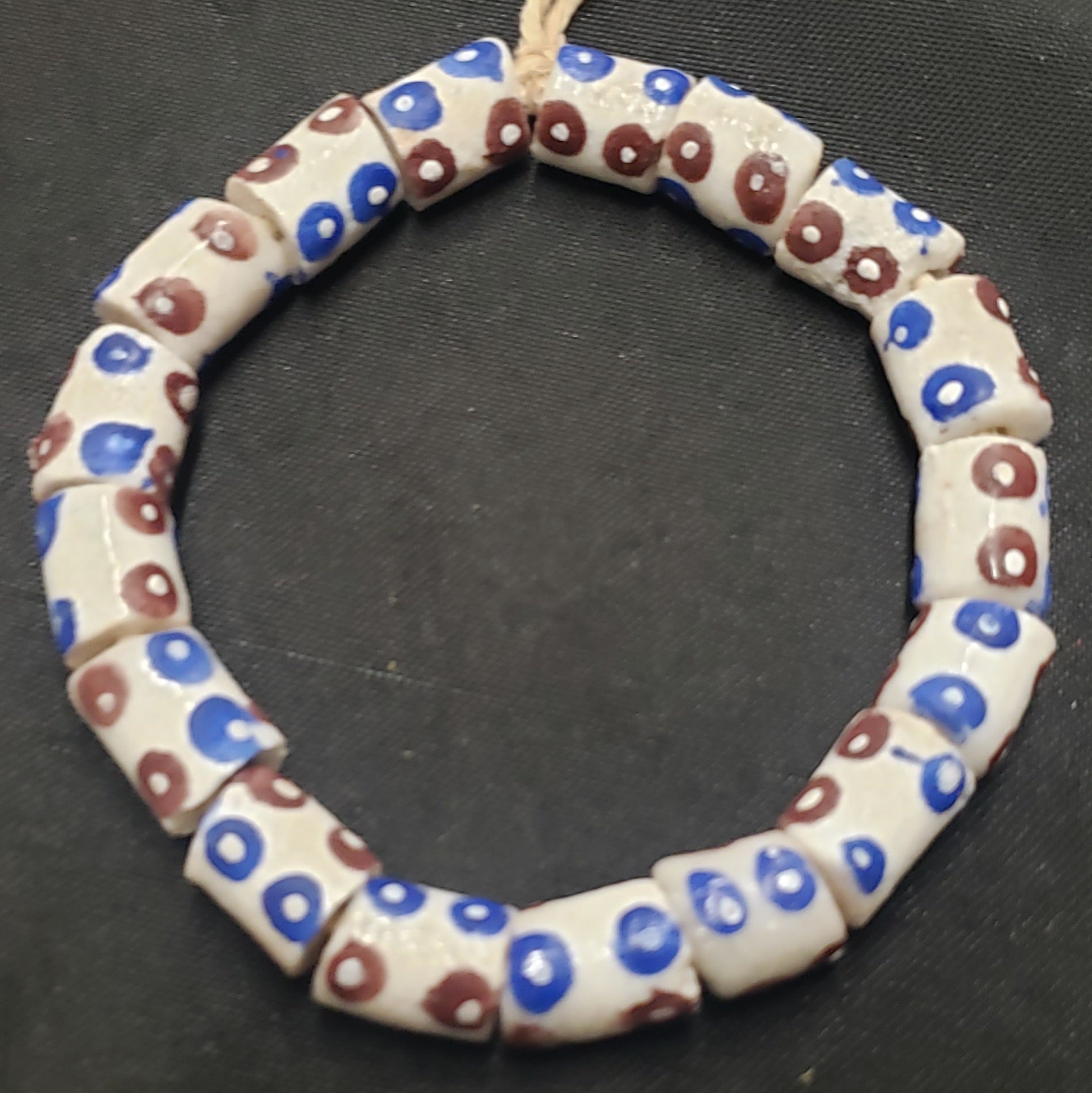 african glass beads evil eye beads AAB#1583 detail view