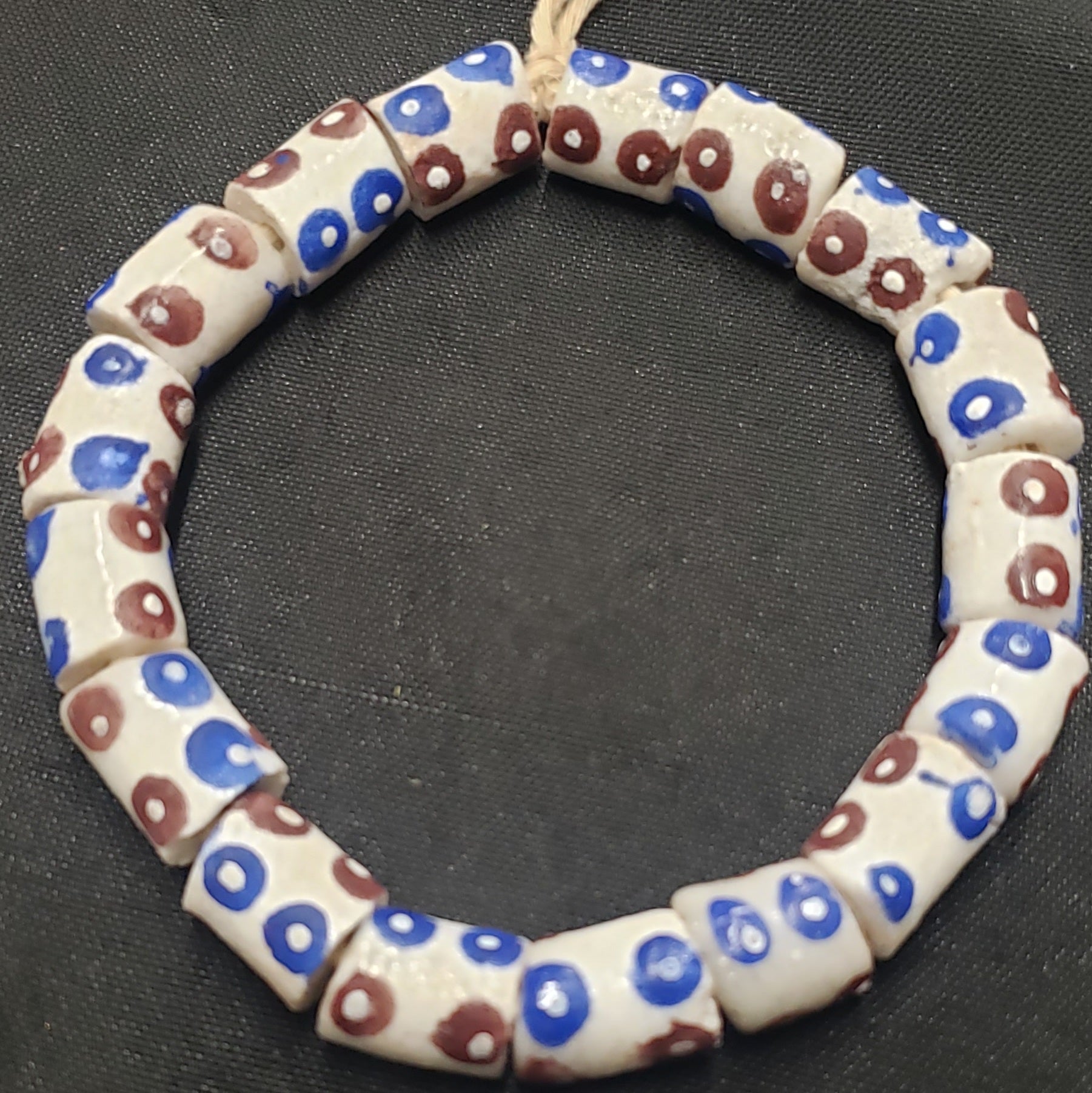 african glass beads evil eye beads AAB#1583 close up