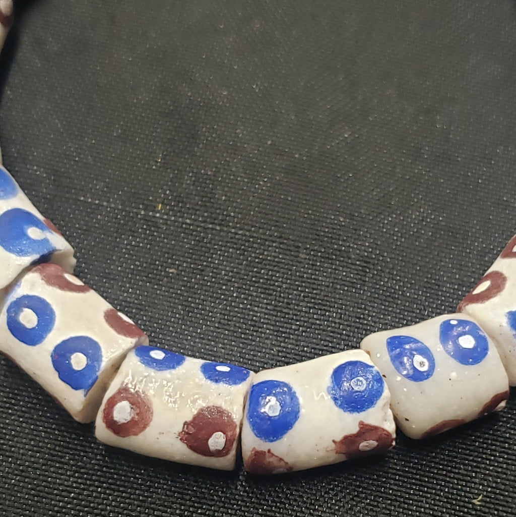 african glass beads evil eye beads AAB#1583 side view