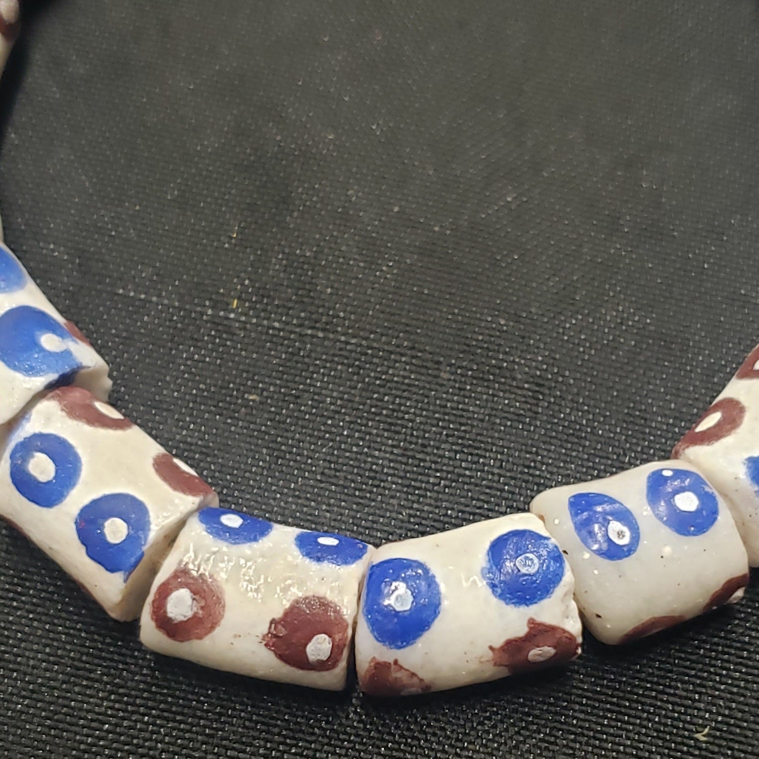 african glass beads evil eye beads AAB#1583 side view