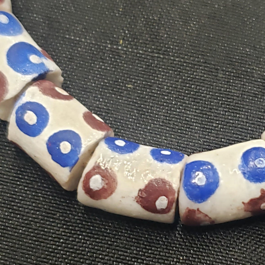 african glass beads evil eye beads AAB#1583 bracelet styled view
