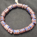 african glass beads evil eye beads AAB#1585 strand top view