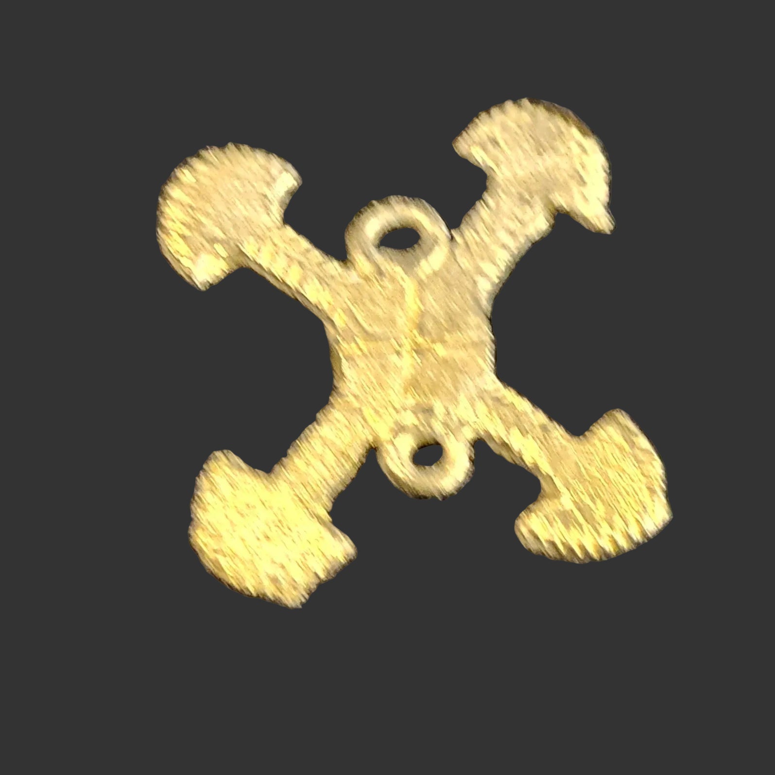 akoma ntoso adinkra african brass pendant close up detail