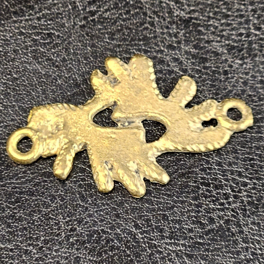 ashanti brass obi nka obi pendant back view