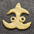 handmade adinkra akokonan african asante brass pendant link front view