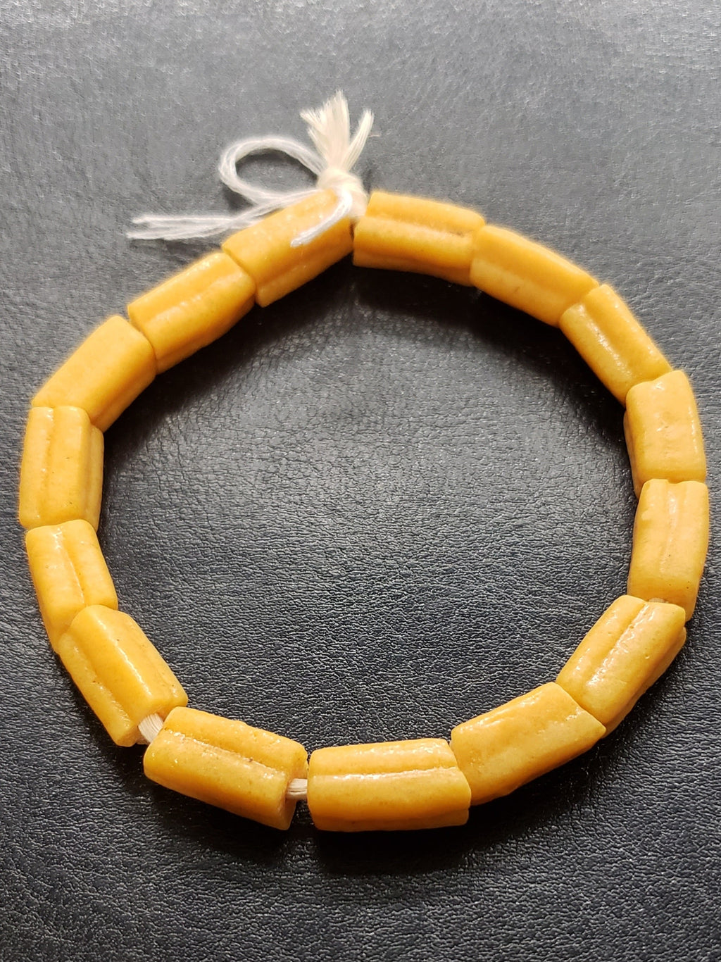 handcrafted krobo tube glass beads close up texture