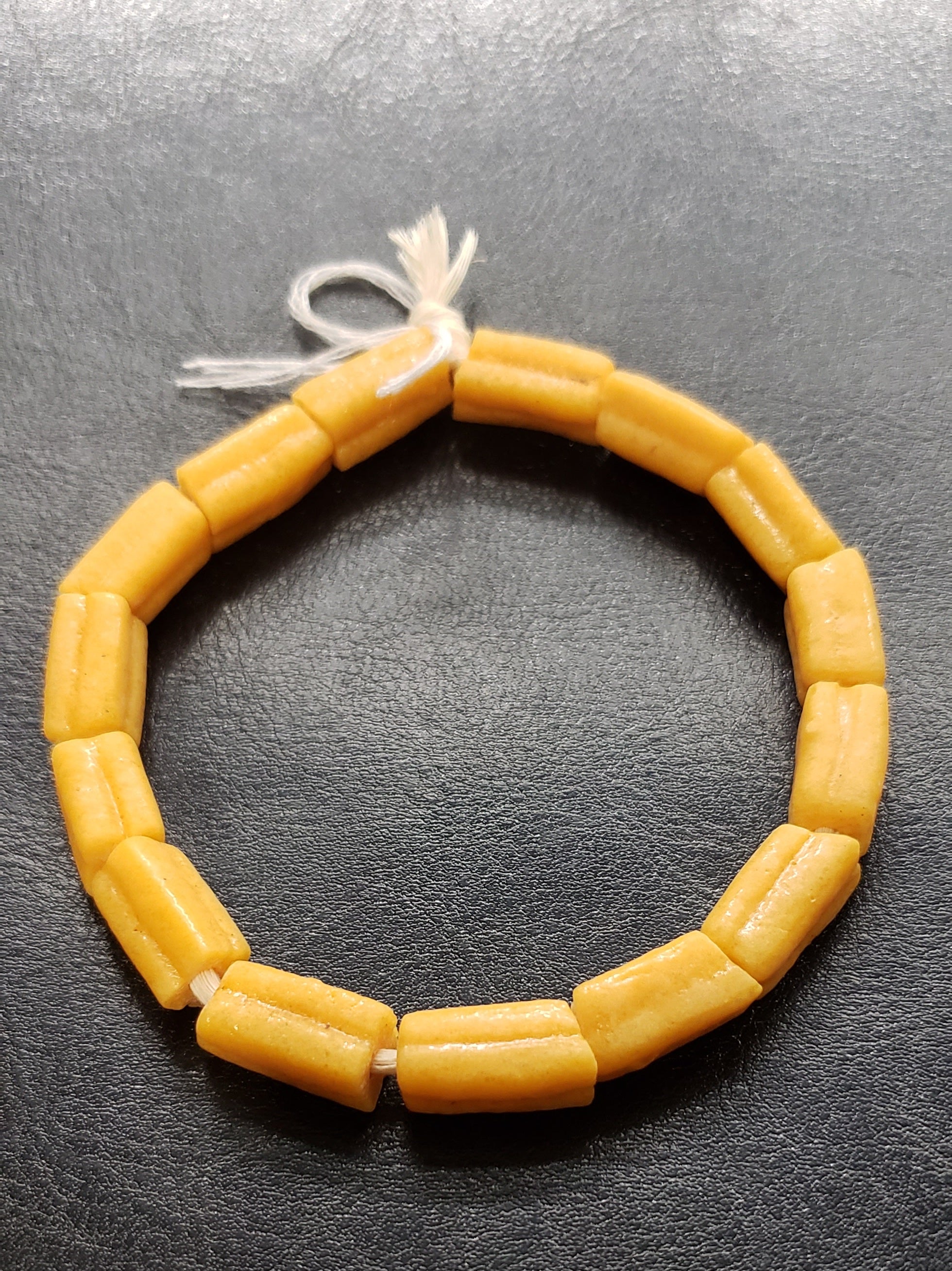 handcrafted krobo tube glass beads single bead view
