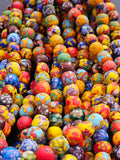 artisanal african krobo beads jewelry making crafters multicolor strand