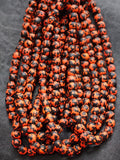 ghana krobo recycled glass beads valentine red burgundy strand jewelry making