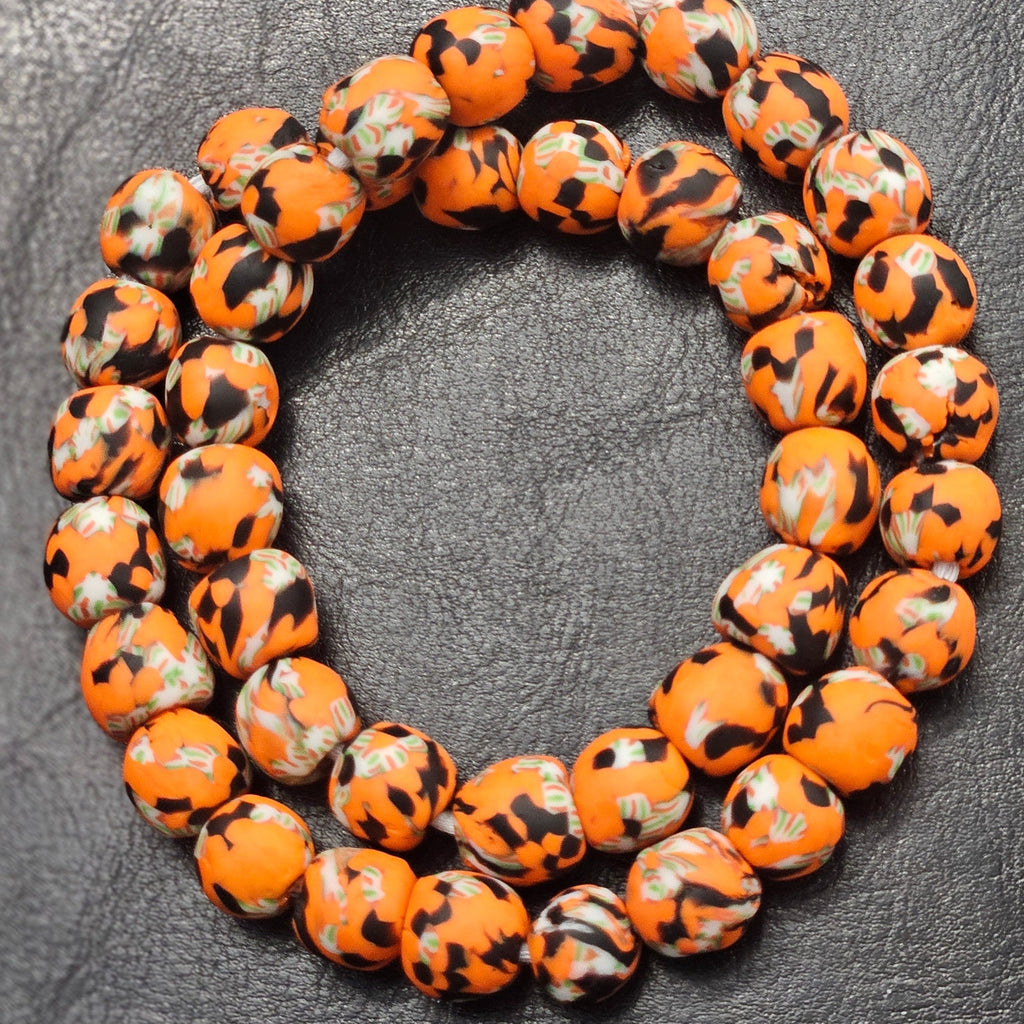 krobo tribe handcrafted african recycled glass beads detail view