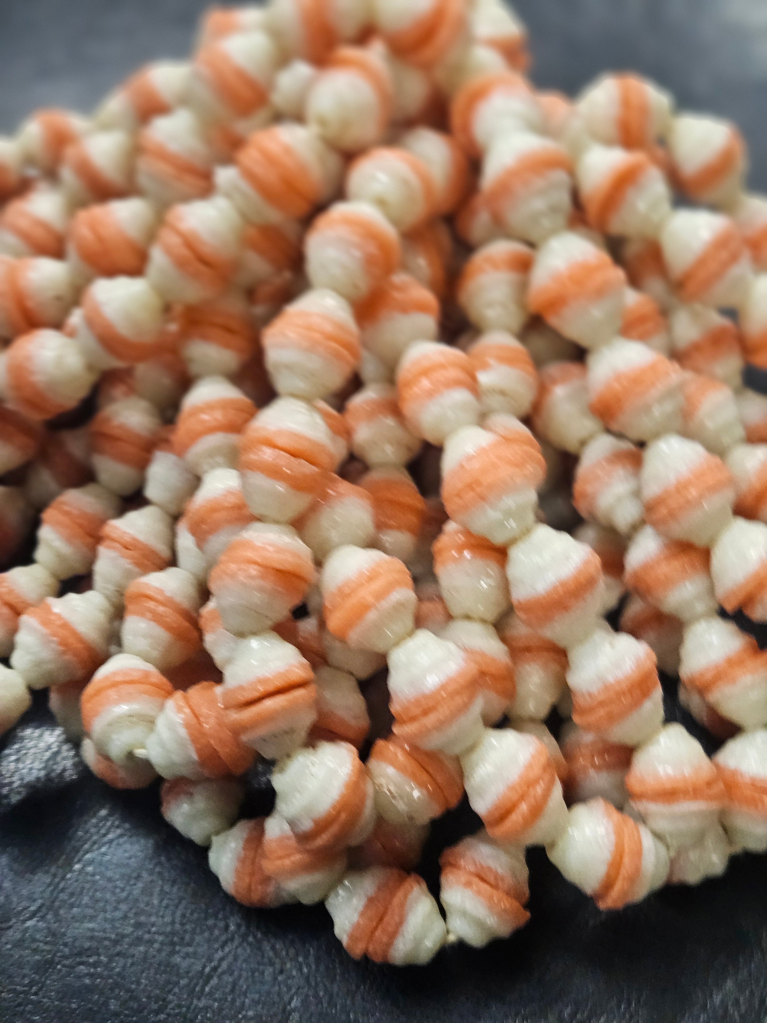 fancy african recycled glass beads #7302 detail view
