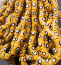painted african recycled glass small tube beads #1112 orange strand