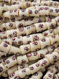 handcrafted painted african recycled glass tube beads #1213 strand