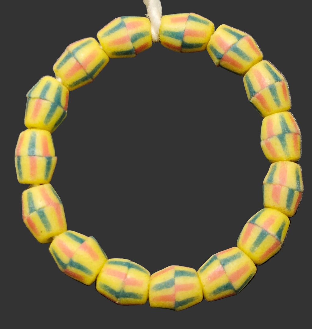 african recycled glass chunky beads #1801 close up
