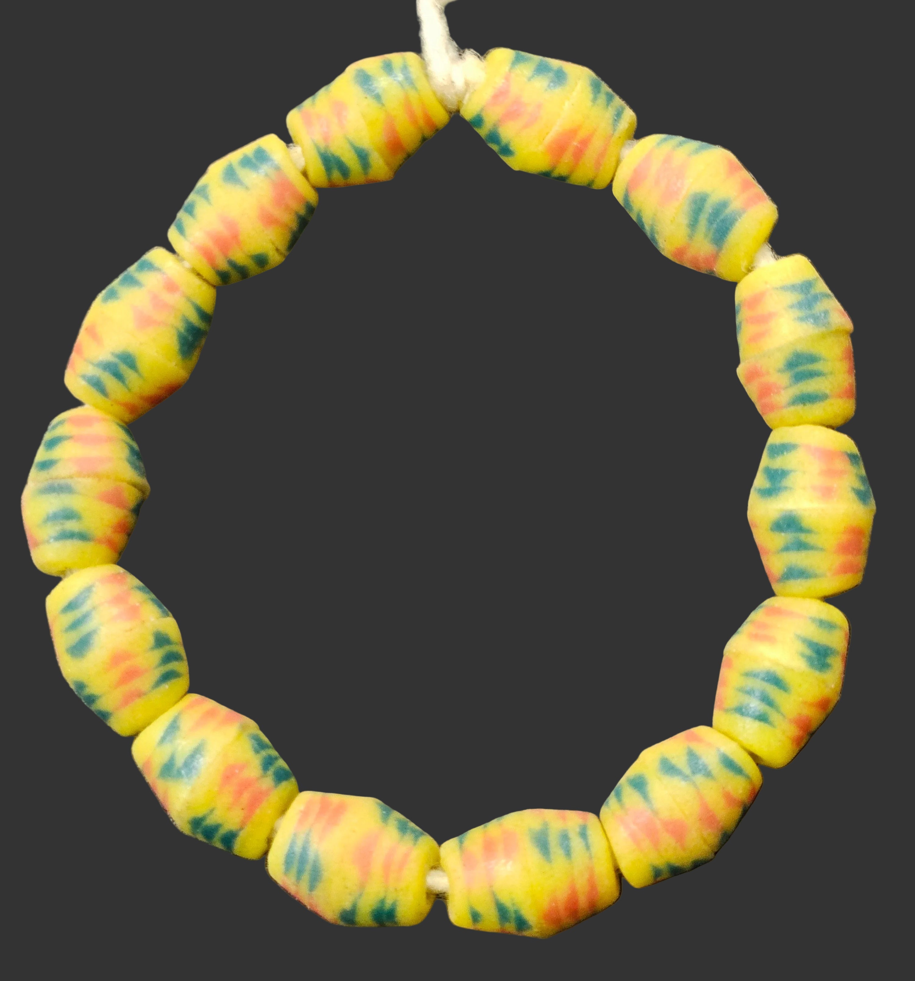 african recycled glass chunky beads #1802 detail view