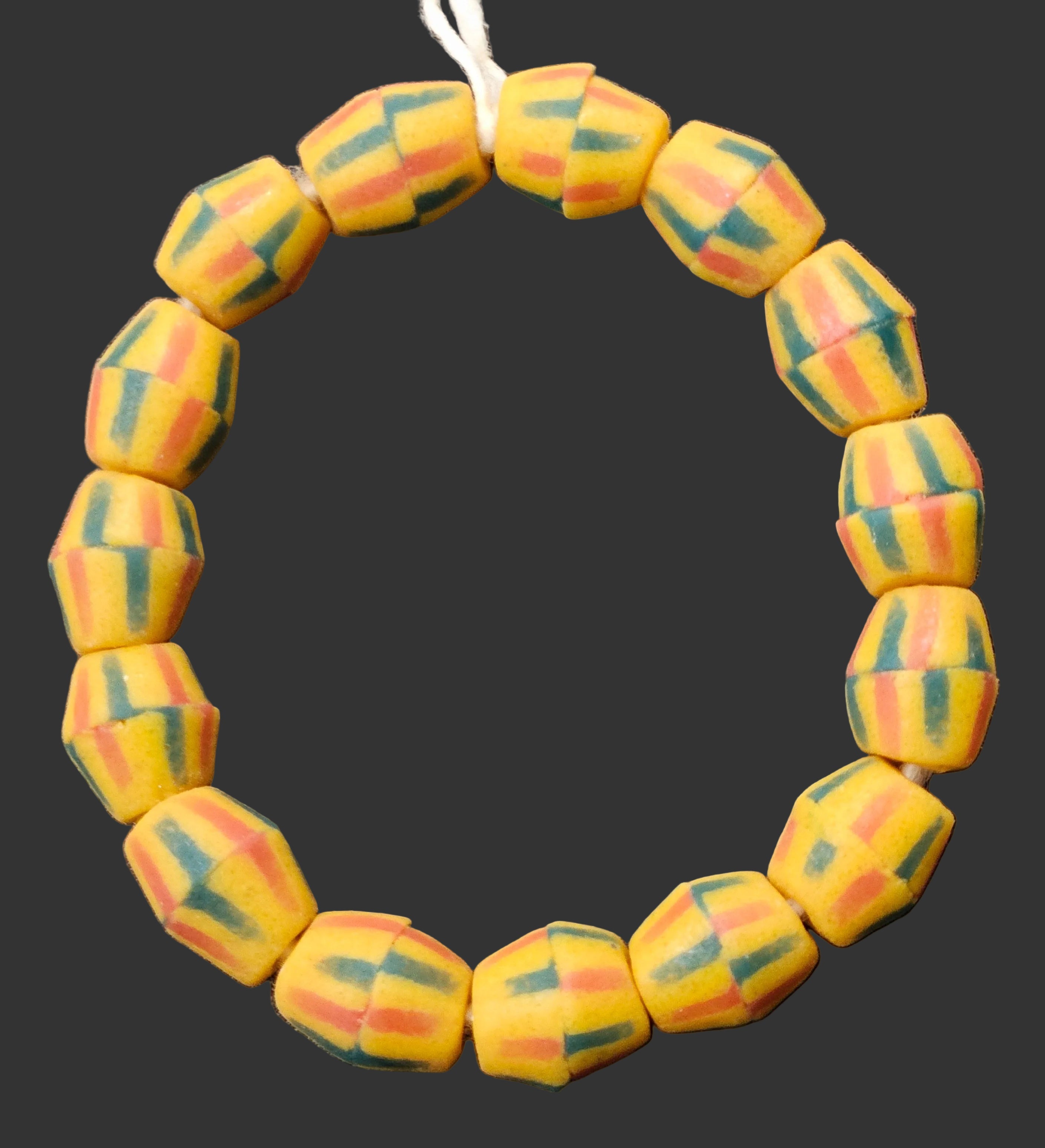 african recycled glass chunky beads #1803 side view