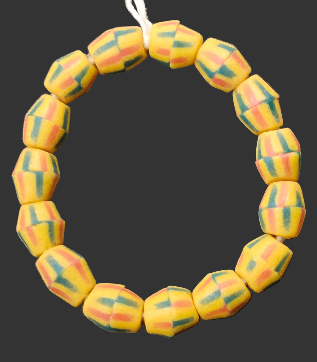 african recycled glass chunky beads #1803 detail view