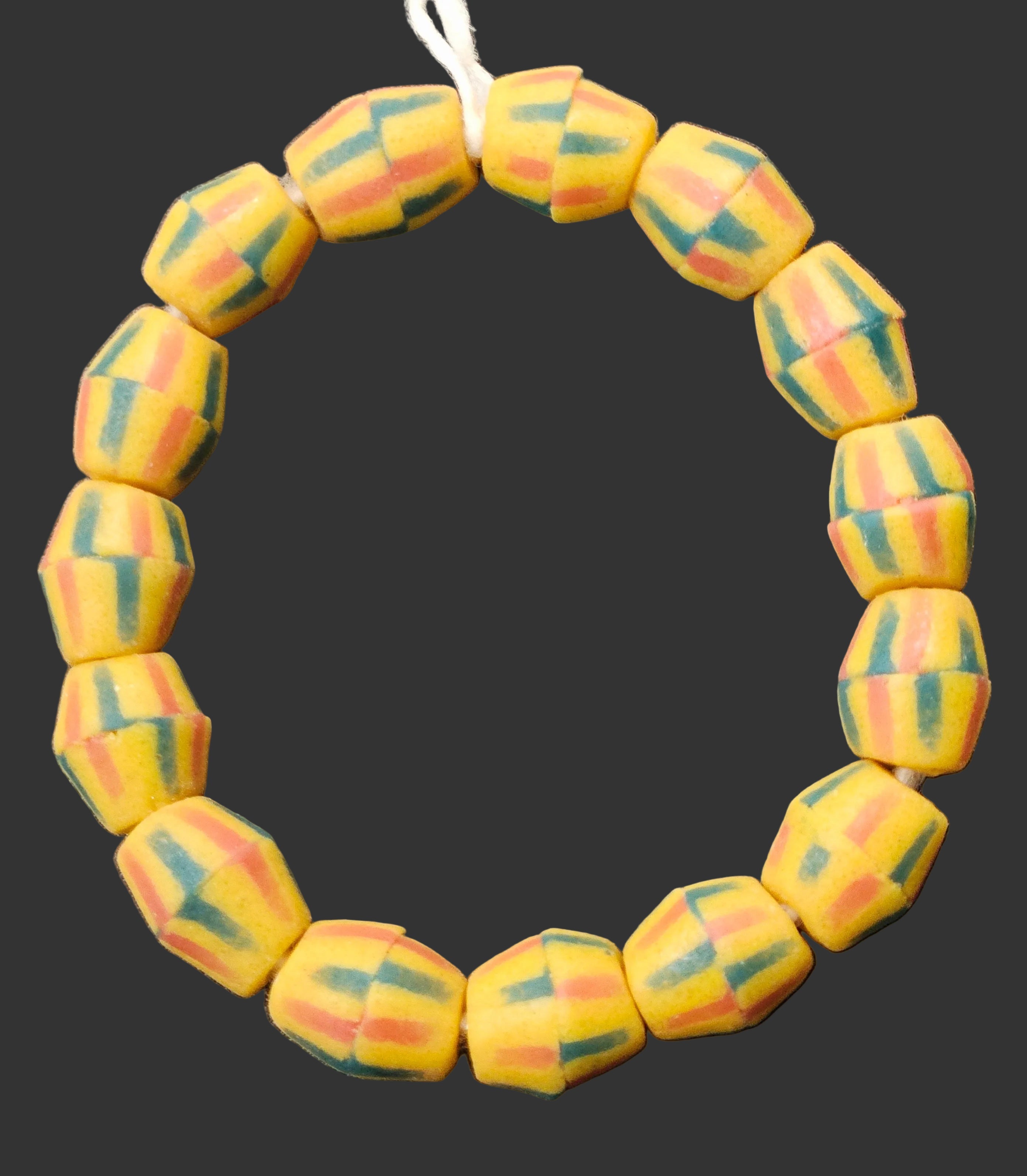african recycled glass chunky beads #1803 detail view