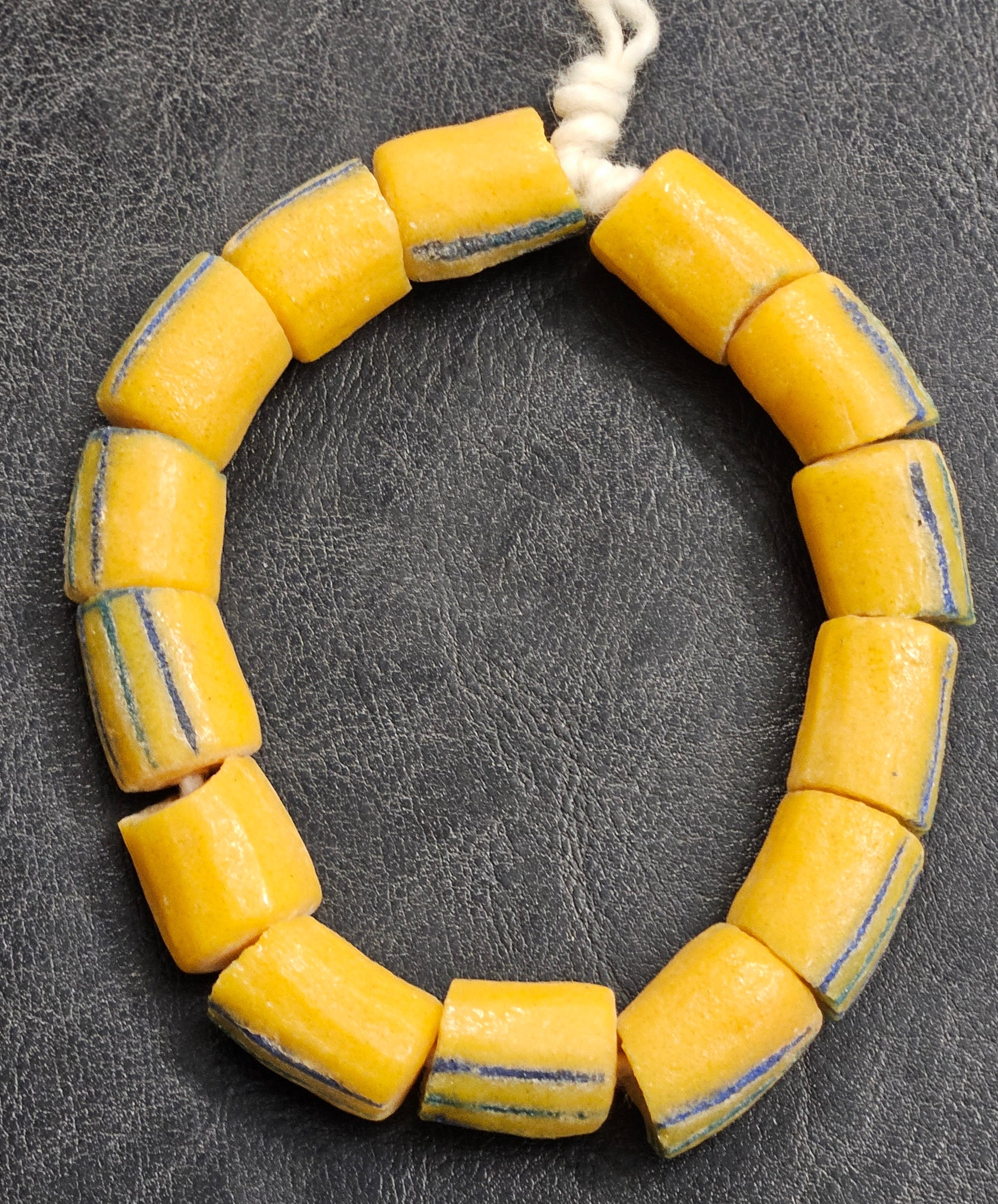 handcrafted african recycled glass beads chunky #1805 top view