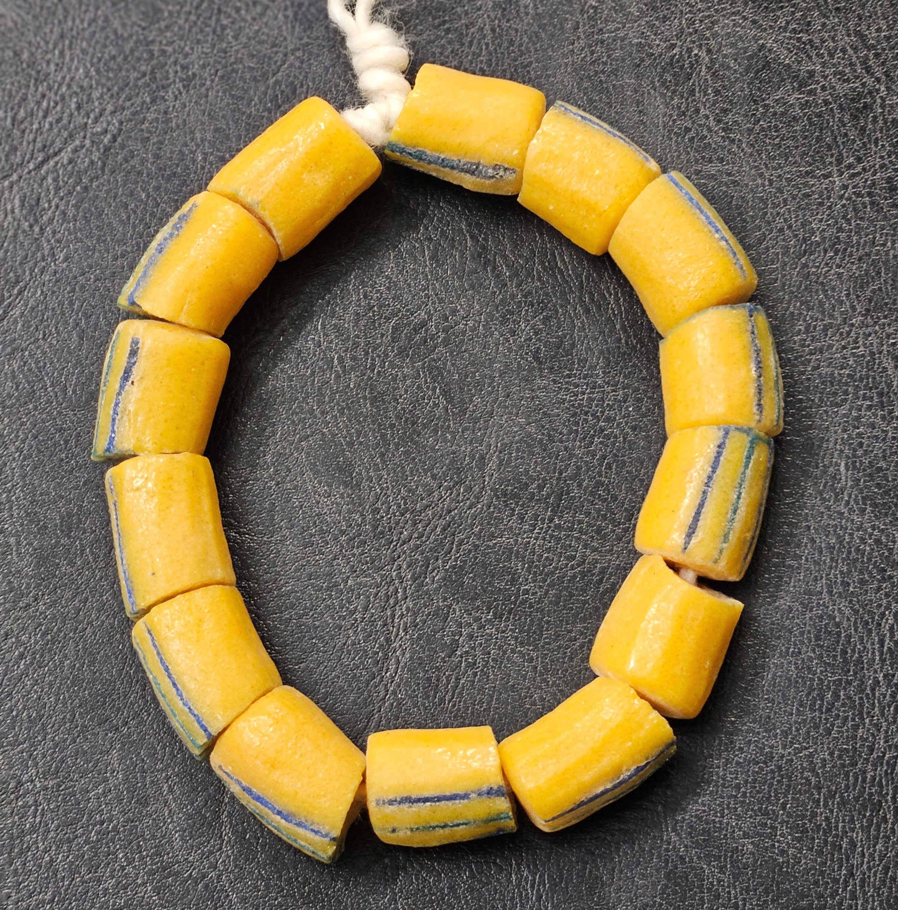 african recycled glass chunky beads #1805 detail view