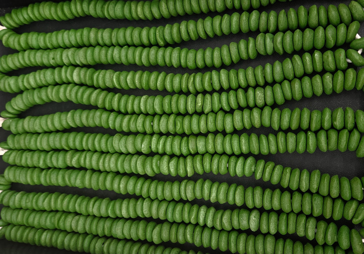 Green Ashanti Glass Spacer Beads – Recycled Glass Strand