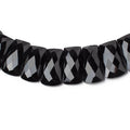 Black Onyx Faceted Fancy Collar Beads, 20x8–26x11mm, 44-Bead Strand