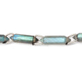 22x6mm Labradorite Double-Drilled Faceted Point Beads, 7-Inch Strand