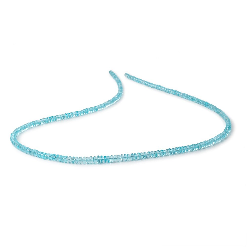 2.5-4mm Pool Blue Apatite Plain Rondelle Beads 18 inch 236 pieces AA