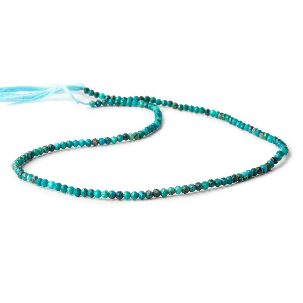 2.5mm Chrysocolla micro faceted round beads 12.5 inch 145 pieces