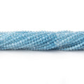 Shaded Aquamarine Micro-Faceted Round Beads, 2.5mm, 12.25-Inch Strand