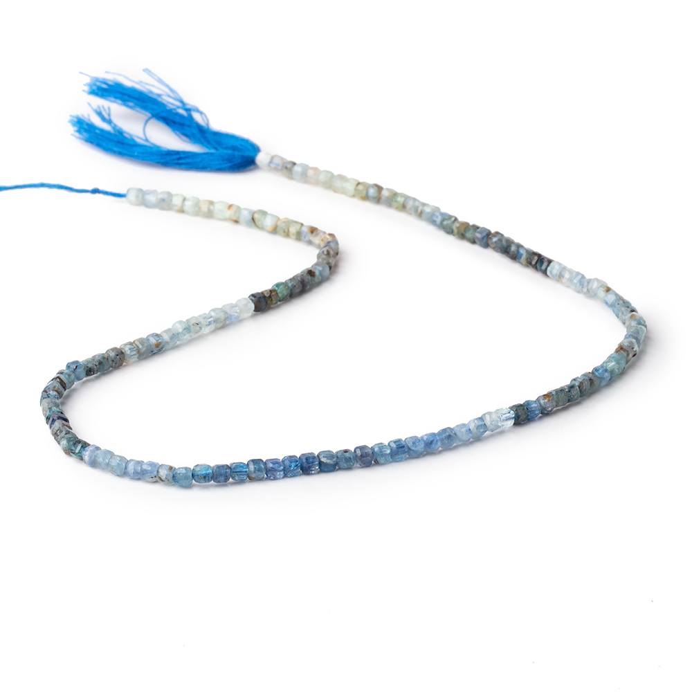 Shaded Kyanite Micro-Faceted Cube Beads, 2.5mm, 12.5-Inch Strand