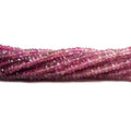 Shaded Rubellite Tourmaline Faceted Rondelle Beads, 2.5mm, 13-Inch Strand