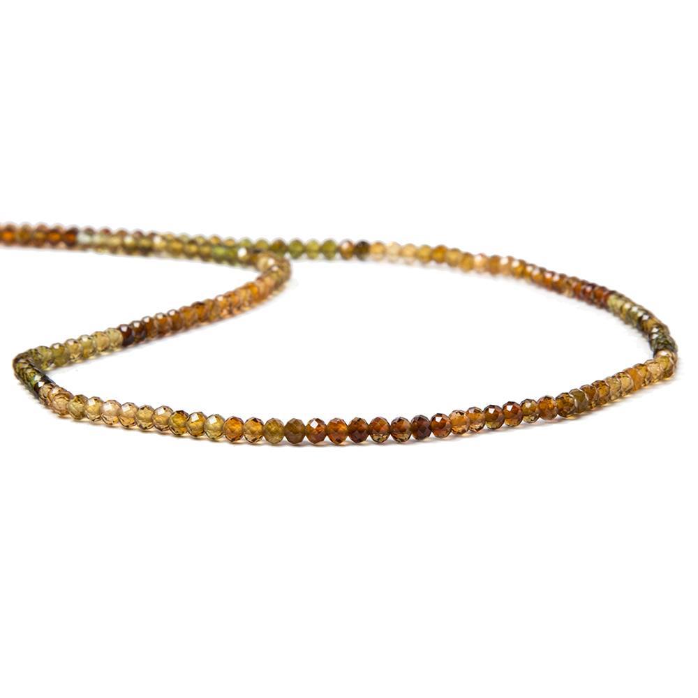 Multicolor Tourmaline Micro-Faceted Rondelle Beads, 2.8mm, 15-Inch Strand