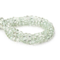 5–6.5mm Prasiolite (Green Amethyst) Faceted Cube Beads, 8-Inch Strand