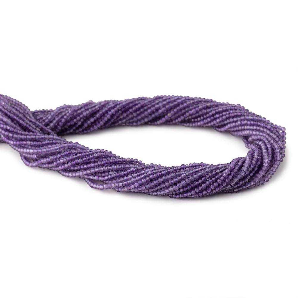 2mm Amethyst Micro-Faceted Rondelle Beads, 13-Inch Strand